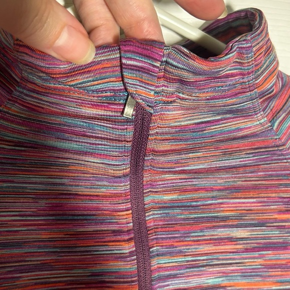 Merrell Select Wick Striped 1/4 Zip Long Sleeve Top Large Performance Purple - Picture 13 of 15